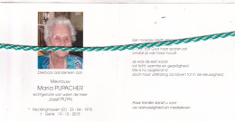 Maria Pupacher-Puyn, Recklinghausen (D) 1915, Genk 2015. Honderdjarige. Foto - Todesanzeige
