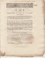 Loi An IV  Perte Trésor Public - Danton - Decrees & Laws