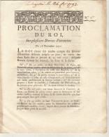 Proclamation Du Roi 1791 Brevets D'inventions - Decrees & Laws