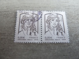 Type Marianne De Ciappa Et Kawena Et La Jeunesse - 0.05 € - Yt 4764 - Bistre-noir - Double Oblitérés - Année 2013 - - 2013-2018 Marianne Of Ciappa-Kawena