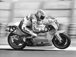 FREDDIE SPENCER PILOTE MOTO EN COURSE PHOTO DE PRESSE ORIGINALE 24 X 18 CM J61 - Deportes