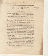 DECRET DE LA CONVENTION NATIONALE An II Traité Entre La France Et La République De Gênes - Décrets & Lois