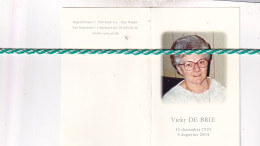 Victoria "Vicky" De Brie-Van Den Dries, Duffel 1923, Brasschaat 2004. Gewezen Café Uitbaatster "Esquire". Foto - Overlijden