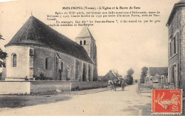 MOLINONS - L'Eglise Et La Route De Sens - Très Bon état - Sonstige & Ohne Zuordnung