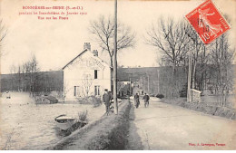 BONNIERES SUR SEINE Pendant Les Inondations De Janvier 1910 - Vue Sur Les Ponts - Très Bon état - Bonnieres Sur Seine