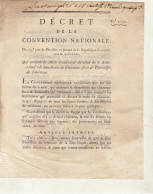 DECRET DE LA CONVENTION NATIONALE An II Démolition Chateaux Forts Et Forteresses - Decrees & Laws