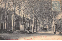 DOURGNE - Les Promenades Et L'Ecole Des Filles - état - Dourgne