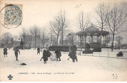 LIMOGES - Sous La Neige - Le Champ De Juillet - Très Bon état - Limoges