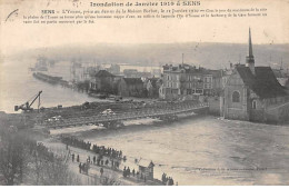 SENS - L'Yonne Prise Au Dessus De La Maison Barbot - Inondation De 1910 - Très Bon état - Sens