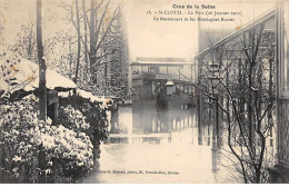 SAINT CLOUD - Crue De La Seine 1910 - Le Restaurant Et Les Montagnes Russes - Très Bon état - Saint Cloud