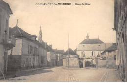 COULANGES LA VINEUSE - Grande Rue - état - Coulanges La Vineuse