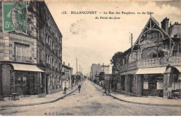 BILLANCOURT - La Rue Des Peupliers, Vu Du Quai Du Point Du Jour - Très Bon état - Boulogne Billancourt