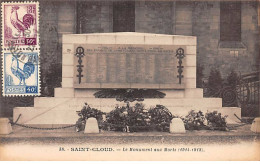 SAINT CLOUD - Le Monument Aux Morts - Très Bon état - Saint Cloud