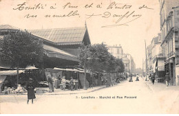 LEVALLOIS - Marché Et Rue Poccard - Très Bon état - Levallois Perret