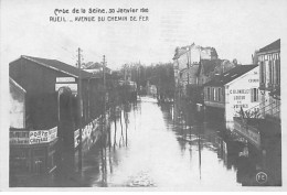 RUEIL - Crue De La Seine 1910 - Avenue Du Chemin De Fer - Très Bon état - Rueil Malmaison