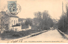 VILLIERS SUR MARNE - La Route De La Queue En Brie - état - Villiers Sur Marne