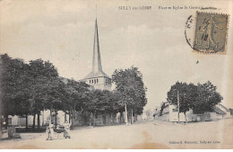 SULLY SUR LOIRE - Place Et Eglise Saint Germain - Très Bon état - Sully Sur Loire