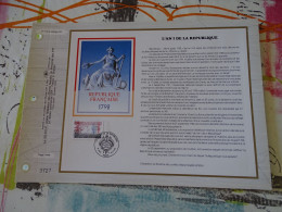 Tirage Limité Classeur Timbre Premier Jour  C.E.F L'an 1 De La République  1992 - Documents De La Poste