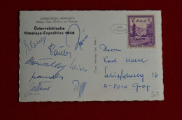 1958  Austrian Karakorum Himalaya Expedition Signed By 8 Climbers Mountaineering Himalaya Escalade Alpinisme - Deportivo