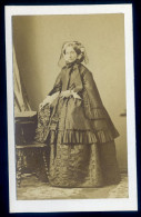 Disdéri Circa 1873/85 Photographie Albuminée - Femme Robe à  Crinoline  -  CDV18B - Alte (vor 1900)