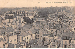 MELUN - Panorama Sur L'Hôtel De Ville - Très Bon état - Melun