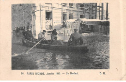 PARIS Inondé - Janvier 1910 - Un Bachot - Très Bon état - Alluvioni Del 1910