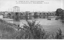 POISSY - Moulin Et Vieux Pont Près Du Restaurant De La " Reine Blanche " - Très Bon état - Poissy