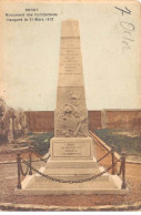 BONDY - Monument Des Combattants Inauguré Le 31 Mars 1912 - état - Bondy