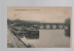 CPA - 92 - La Seine Pittoresque - N°97 - Le Pont De Sèvres - Péniche-Lavoir - Non Circulée - Sevres