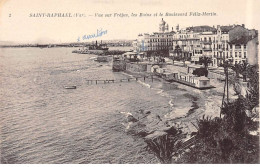 SAINT RAPHAEL - Vue Sur Fréjus, Les Bains Et Le Boulevard Félix Martin - Très Bon état - Saint-Raphaël