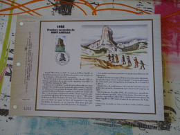 Tirage Limité Classeur Timbre Premier Jour  C.E.F1492 Première Ascension Du Mont Aiguille 1992 - Documenten Van De Post