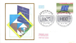 FDC 1981 CENTENAIRE H E C - 1980-1989