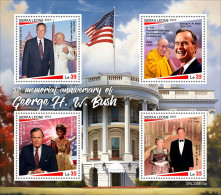 Sierra Leone 2023 5th Memorial Anniversary Of George H. W. Bush. Pope John Paul II. (610a) OFFICIAL ISSUE - Papes