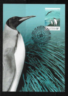 90  - Y&T 195 Australian Antarctic Territory Manchot Royal De L' Île Macquarie Sur Carte MAXI FDC Du 2. 8 .2011. - Brieven En Documenten