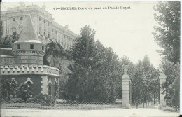 MADRID -Porte Du Parc Du Palais Royal - Madrid