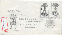 Postzegels > Europa > Tsjechoslowakije > 1970-1979 >aangetekende Brief Met 2 Postzegels  (17947) - Cartas & Documentos