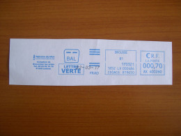 EMA Bleu Sur Fragment  AX 400260 BROUSSE MARSEILLE   Avec Illustration  APAJH - EMA (Printer Machine)