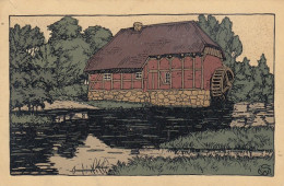 Lüneburger Heide, Alte Wassermühle, Steindruck Feldpgl1917 #G3081 - Autres & Non Classés