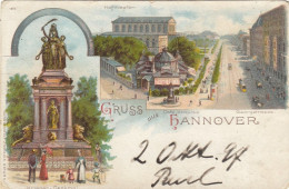 Hannover, Oper, Kröpcke, Georgstraße, Krieger-Denkmal, Litho Gl1897 #G2751 - Other & Unclassified