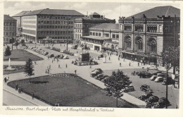 Hannover, Ernst August Platz Mit Bahhof U.Postamt Gl1953 #G2869 - Andere & Zonder Classificatie