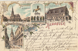 Hannover, Christuskirche, Altes Rathaus, Marktkirche, Litho Gl1897 #G2832 - Other & Unclassified