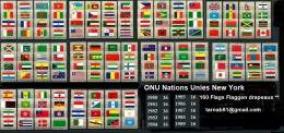 ONU Nations Unies 160 Flaggen Flags Drapeaux ONU 1980 1981 1982 1983 1984 1985 1986 1987 1988 1989 - Ungebraucht