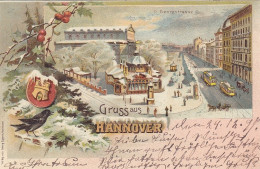 Hannover, Georgstrasse Im Schnee, Litho Gl1897 #G2835 - Other & Unclassified