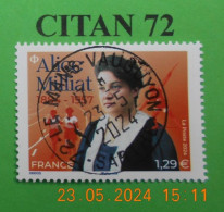 FRANCE 2024    ALICE  MILLIAT   ( 1884 - 1957 )    NEUF  OBLITERE - Used Stamps