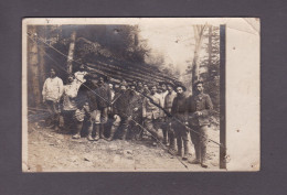 Carte Photo Guerre 14-18 Groupe De Militaires 51è Bataillon De Chasseurs Alpins Arch. Albert Coudray  Remiremont Vosges - Oorlog 1914-18