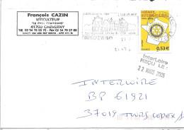 LOIR ET CHER 41  -  COUR CHEVERNY  - CHATEAU DE LA LOIRE IMCOMPARABLE DECOR DU XVIIe SIECLE  - 2006 - Mechanical Postmarks (Advertisement)