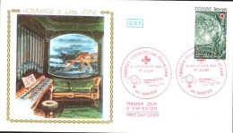 FDC 1982 CROIX ROUGE - JULES VERNE - 1980-1989