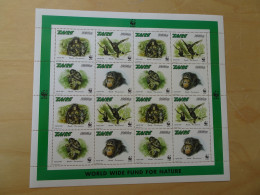 Kongo/Zaire Michel 1339/42 KB WWF Affen Postfrisch (14188H) - Unused Stamps