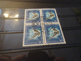 Schweiz Michel 495 SBK W28 Viererblock Gestempelt (16387) - Used Stamps