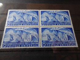 Italien Michel 772 Postfrisch Viererblock 75 Jahre UPU (17898) - 1946-60: Mint/hinged